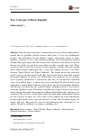 Scholarly article on topic 'Two Concepts of Basic Equality'
