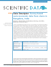 Scholarly article on topic 'Survey-based socio-economic data from slums in Bangalore, India'