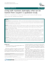 Scholarly article on topic 'Living with myotonic dystrophy; what can be learned from couples? a qualitative study'