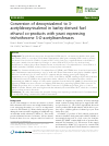 Scholarly article on topic 'Conversion of deoxynivalenol to 3-acetyldeoxynivalenol in barley-derived fuel ethanol co-products with yeast expressing trichothecene 3-O-acetyltransferases'