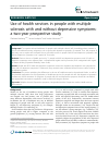 Scholarly article on topic 'Use of health services in people with multiple sclerosis with and without depressive symptoms: a two-year prospective study'