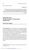Scholarly article on topic 'Expertise Lost: An Early Case of Technology Assessment'