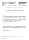 Scholarly article on topic 'The Relationship between Novice and Experienced Teachers’ Self-efficacy for Personal Teaching and External Influences'