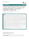 Scholarly article on topic 'A web-based self-help intervention for partners of cancer patients based on Acceptance and Commitment Therapy: a protocol of a randomized controlled trial'