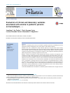Scholarly article on topic 'Evaluation of clinical and laboratory variables associated with anemia in pediatric patients on hemodialysis'