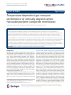 Scholarly article on topic 'Temperature-dependent gas transport performance of vertically aligned carbon nanotube/parylene composite membranes'