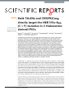 Scholarly article on topic 'Both TALENs and CRISPR/Cas9 directly target the HBB IVS2–654 (C > T) mutation in β-thalassemia-derived iPSCs'