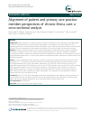Scholarly article on topic 'Alignment of patient and primary care practice member perspectives of chronic illness care: a cross-sectional analysis'