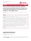 Scholarly article on topic 'Size-fractioned ultrafine particles and black carbon associated with autonomic dysfunction in subjects with diabetes or impaired glucose tolerance in Shanghai, China'