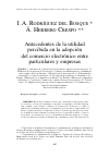 Scholarly article on topic 'Antecedentes de la utilidad percibida en la adopción del comercio electrónico entre particulares y empresas'