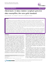 Scholarly article on topic 'Adventures in data citation: sorghum genome data exemplifies the new gold standard'