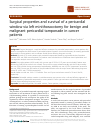 Scholarly article on topic 'Surgical properties and survival of a pericardial window via left minithoracotomy for benign and malignant pericardial tamponade in cancer patients'