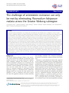Scholarly article on topic 'The challenge of artemisinin resistance can only be met by eliminating Plasmodium falciparum malaria across the Greater Mekong subregion'