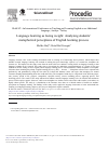 Scholarly article on topic 'Language Learning as Losing Weight: Analysing Students’ Metaphorical Perceptions of English Learning Process'
