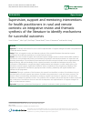 Scholarly article on topic 'Supervision, support and mentoring interventions for health practitioners in rural and remote contexts: an integrative review and thematic synthesis of the literature to identify mechanisms for successful outcomes'