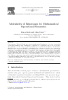 Scholarly article on topic 'Modularity of Behaviours for Mathematical Operational Semantics'