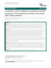 Scholarly article on topic 'Comparison of five influenza surveillance systems during the 2009 pandemic and their association with media attention'