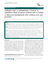 Scholarly article on topic ''Palliative care': a contradiction in terms? A qualitative study of cancer patients with a Turkish or Moroccan background, their relatives and care providers'