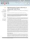 Scholarly article on topic 'High-temperature Superconductivity in compressed Solid Silane'