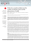 Scholarly article on topic 'Molecular complexity determines the number of olfactory notes and the pleasantness of smells'