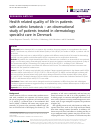 Scholarly article on topic 'Health related quality of life in patients with actinic keratosis – an observational study of patients treated in dermatology specialist care in Denmark'