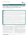 Scholarly article on topic 'Public health in community pharmacy: A systematic review of pharmacist and consumer views'