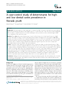 Scholarly article on topic 'A case-control study of determinants for high and low dental caries prevalence in Nevada youth'