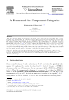 Scholarly article on topic 'A Framework for Component Categories'