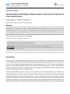 Scholarly article on topic 'Sentimentality and Nostalgia in Elderly People: Psychometric Properties of a New Questionnaire'