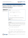 Scholarly article on topic 'Existence of positive solutions of advanced differential equations'