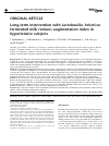Scholarly article on topic 'Long-term intervention with Lactobacillus helveticus fermented milk reduces augmentation index in hypertensive subjects'
