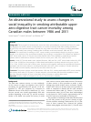 Scholarly article on topic 'An observational study to assess changes in social inequality in smoking-attributable upper aero digestive tract cancer mortality among Canadian males between 1986 and 2001'