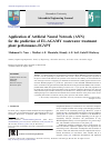 Scholarly article on topic 'Application of Artificial Neural Network (ANN) for the prediction of EL-AGAMY wastewater treatment plant performance-EGYPT'