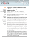 Scholarly article on topic 'A practical method to detect SNVs and indels from whole genome and exome sequencing data'