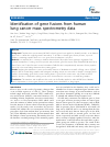 Scholarly article on topic 'Identification of gene fusions from human lung cancer mass spectrometry data'