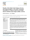 Scholarly article on topic 'Results of the Global Youth Tobacco Survey and implementation of the WHO Framework Convention on Tobacco Control in the WHO Eastern Mediterranean Region (EMR) countries'