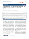 Scholarly article on topic 'Preparation and Transport Performances of High-Density, Aligned Carbon Nanotube Membranes'