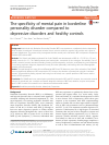 Scholarly article on topic 'The specificity of mental pain in borderline personality disorder compared to depressive disorders and healthy controls'
