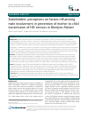 Scholarly article on topic 'Stakeholders’ perceptions on factors influencing male involvement in prevention of mother to child transmission of HIV services in Blantyre, Malawi'