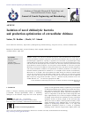 Scholarly article on topic 'Isolation of novel chitinolytic bacteria and production optimization of extracellular chitinase'