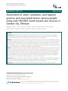 Scholarly article on topic 'Assessment of water, sanitation, and hygiene practice and associated factors among people living with HIV/AIDS home based care services in Gondar city, Ethiopia'