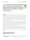 Scholarly article on topic 'Precise pretreatment of lignocellulose: relating substrate modification with subsequent hydrolysis and fermentation to products and by-products'