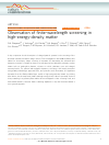 Scholarly article on topic 'Observation of finite-wavelength screening in high-energy-density matter'