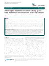 Scholarly article on topic 'Pleomorphic adenoma of minor salivary gland with therapeutic misadventure: a rare case report'