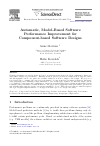 Scholarly article on topic 'Automatic, Model-Based Software Performance Improvement for Component-based Software Designs'
