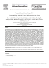 Scholarly article on topic 'Personalizing Mobile Travel Information Services'