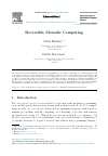 Scholarly article on topic 'Reversible Monadic Computing'
