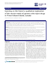 Scholarly article on topic 'Injecting on the Island: a qualitative exploration of the service needs of persons who inject drugs in Prince Edward Island, Canada'