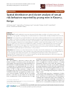 Scholarly article on topic 'Spatial distribution and cluster analysis of sexual risk behaviors reported by young men in Kisumu, Kenya'