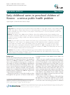 Scholarly article on topic 'Early childhood caries in preschool children of Kosovo - a serious public health problem'